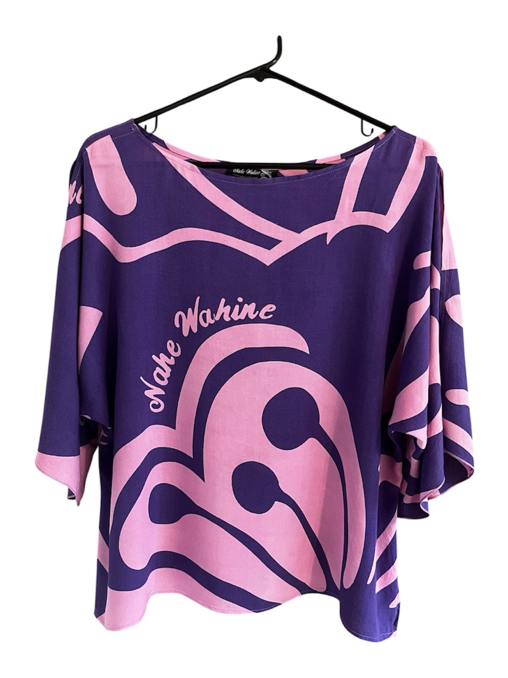 Nahe Wahine Purple & Pink Cold shoulder top.